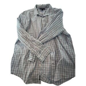Tommy Hilfiger Button‎ Down Shirt Plaid Checkered Long Sleeve 3XXXL